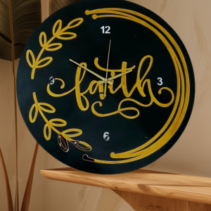 Faith Wooden & Acrylic Wall Clock