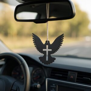 wooden cross car hanging Art